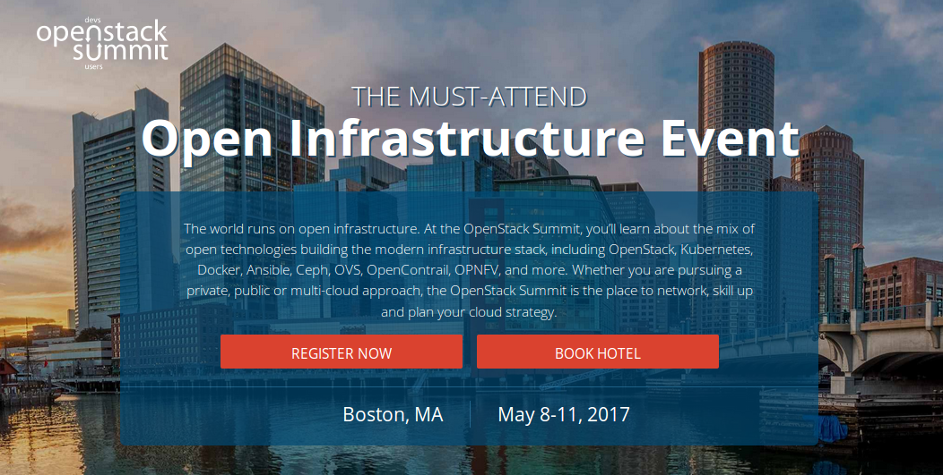 Screenshot der OpenStack Summit Website